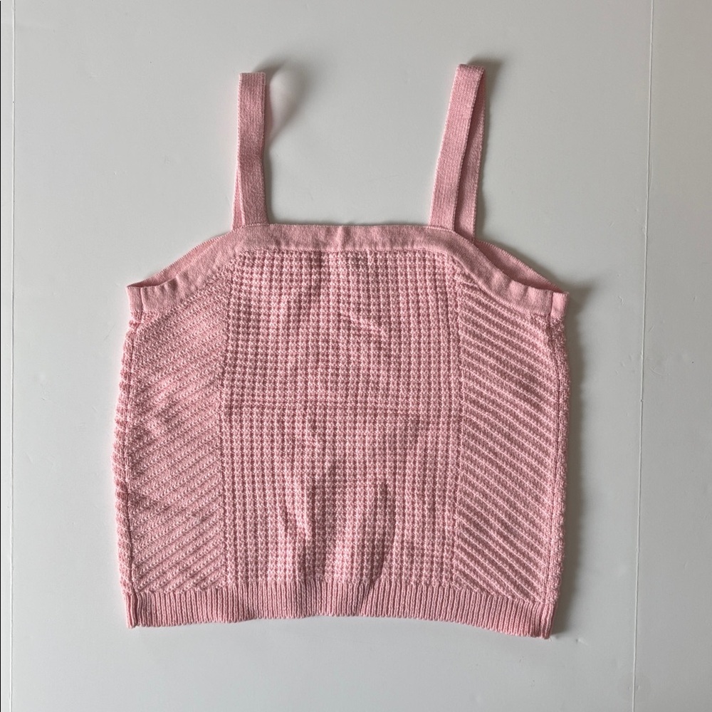NWOT - Sandy Liang LIMITED EDITION Sweater Knit Pink Tank Top - Picture 7 of 7